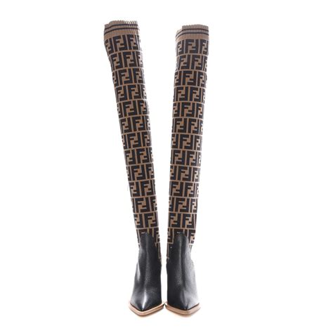 womens fendi boots|fendi thigh high sock boots.